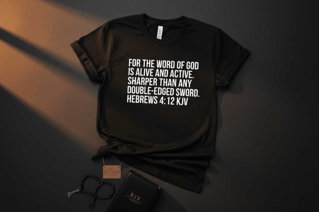 KJV Philippians 4:13 scripture t-shirt – men's Christian faith apparel by Word & Light Threads