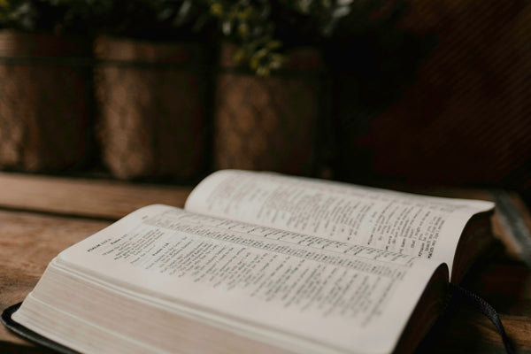 white book page on brown wooden table