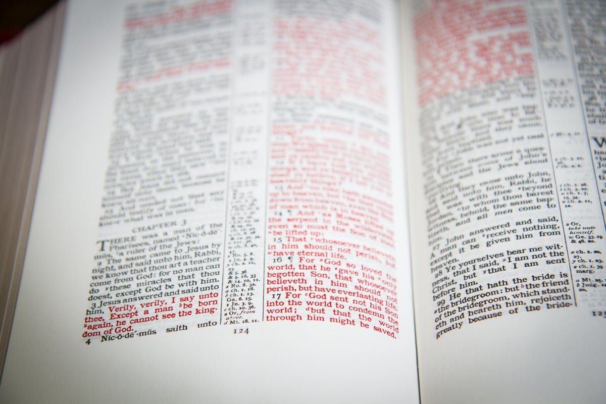 White tumbler and Christian t-shirt that says Fueled by Prayer and Caffeine with KJV scripture - KJV Word Light Threads