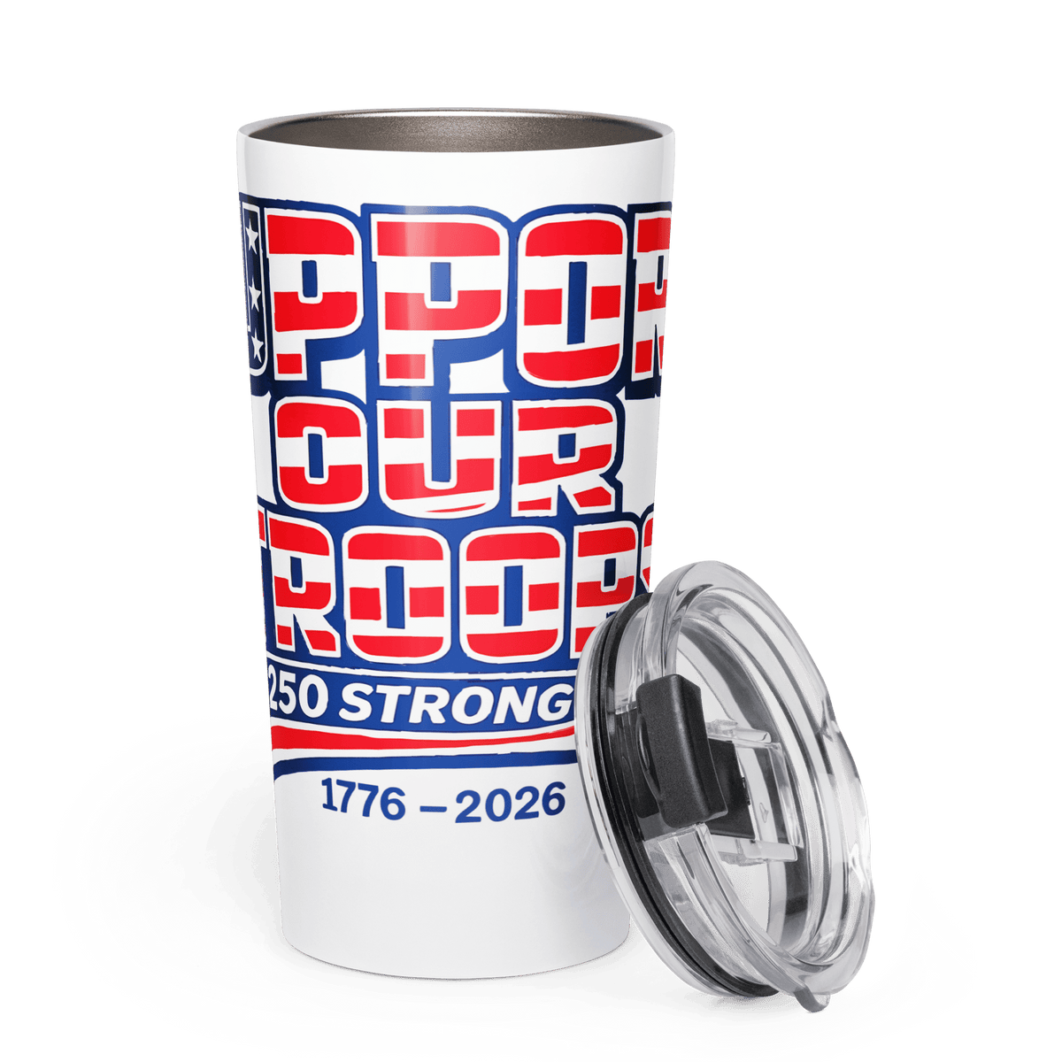 Uplift Your Faith Journey: Exploring King James Bible Verse Apparel and the Support Our Troops 250 Strong II Tumbler with KJV Scriptures - KJV Word & Light Threads
