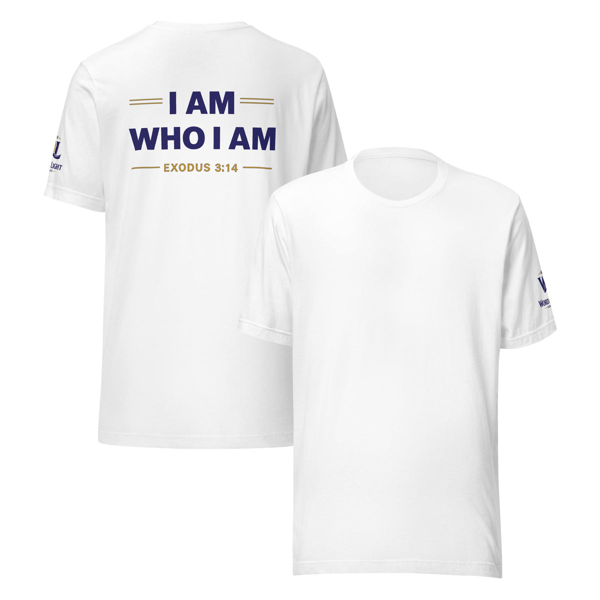 I AM WHO I AM: Elevate Men's Style with KJV Scripture and Christian T-Shirts Featuring Pacifying Bible Verse Apparel and Meaningful Faith Gifts with Word & Light - KJV Word & Light Threads
