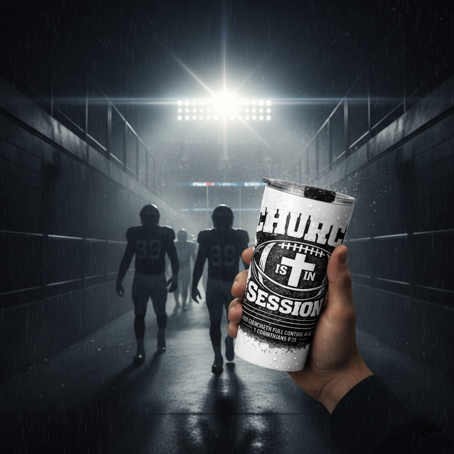 CHURCH is in SESSION Tumbler — Man in Tunnel