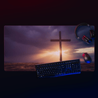 The Greatest Gift Ever Given | John 3:16 – KJV Faith Gaming Mouse Pad - KJV Word & Light Threads