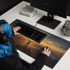 Man on Mountain Faith | 2 Corinthians 5:7 – KJV Faith Gaming Mouse Pad - KJV Word & Light Threads