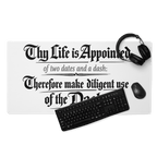 Thy Life Is Appointed | Jeremiah 1:5 – KJV Faith Gaming Mouse Pad - KJV Word & Light Threads
