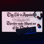 Thy Life Is Appointed | Jeremiah 1:5 – KJV Faith Gaming Mouse Pad - KJV Word & Light Threads