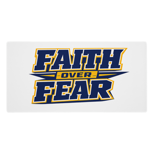 Faith Over Fear | 2 Timothy 1:7 – KJV Faith Gaming Mouse Pad - KJV Word & Light Threads