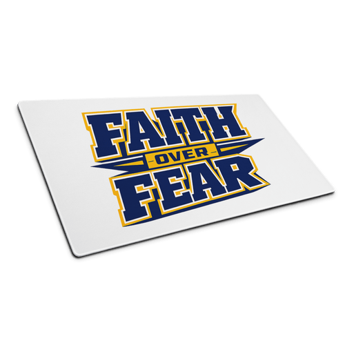 Faith Over Fear | 2 Timothy 1:7 – KJV Faith Gaming Mouse Pad - KJV Word & Light Threads