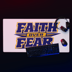 Faith Over Fear | 2 Timothy 1:7 – KJV Faith Gaming Mouse Pad - KJV Word & Light Threads