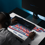 Support Our Troops 250 Strong | 1776–2026 – KJV Faith Gaming Mouse Pad - KJV Word & Light Threads