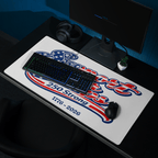 Support Our Troops 250 Strong | 1776–2026 – KJV Faith Gaming Mouse Pad - KJV Word & Light Threads