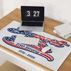 Support Our Troops 250 Strong | 1776–2026 – KJV Faith Gaming Mouse Pad - KJV Word & Light Threads