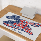 Support Our Troops 250 Strong | 1776–2026 – KJV Faith Gaming Mouse Pad - KJV Word & Light Threads