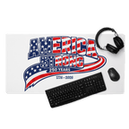 America Strong 250 Years | 1776–2026 – KJV Faith Gaming Mouse Pad - KJV Word & Light Threads