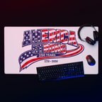 America Strong 250 Years | 1776–2026 – KJV Faith Gaming Mouse Pad - KJV Word & Light Threads