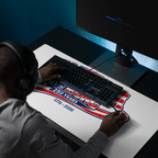 America Strong 250 Years | 1776–2026 – KJV Faith Gaming Mouse Pad - KJV Word & Light Threads