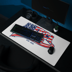 America Strong 250 Years | 1776–2026 – KJV Faith Gaming Mouse Pad - KJV Word & Light Threads