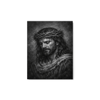 Jesus Our Lord Black & White | Crown of Thorns – KJV Faith Metal Print - KJV Word & Light Threads