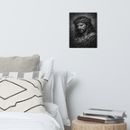 Jesus Our Lord Black & White | Crown of Thorns – KJV Faith Metal Print - KJV Word & Light Threads