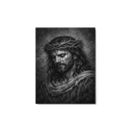 Jesus Our Lord Black & White | Crown of Thorns – KJV Faith Metal Print - KJV Word & Light Threads