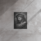 Jesus Our Lord Black & White | Crown of Thorns – KJV Faith Metal Print - KJV Word & Light Threads
