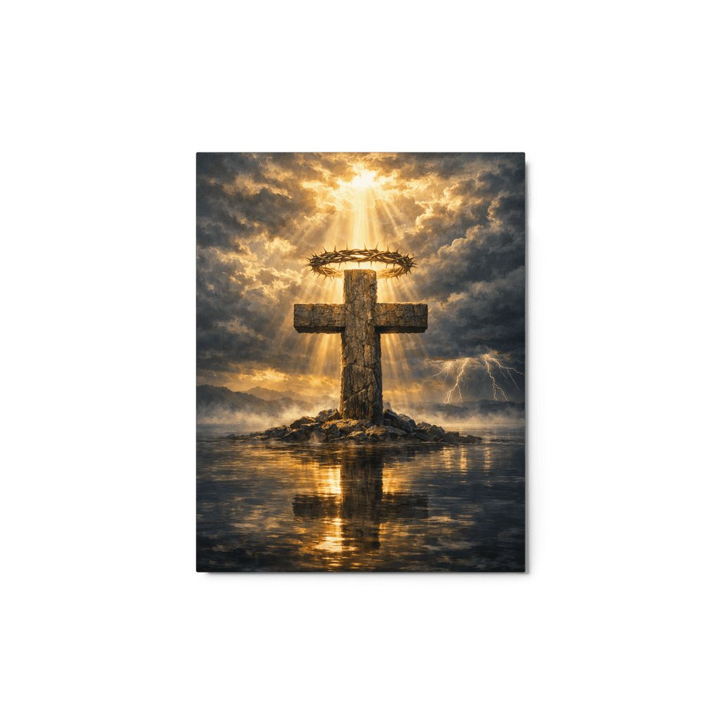 Peace Before the Storm | Philippians 4:7 – KJV Faith Metal Print - KJV Word & Light Threads