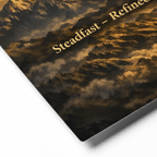 Steadfast, Refined, Radiant, Resilient & Redeemed | Isaiah 41:10 – KJV Faith Metal Print - KJV Word & Light Threads