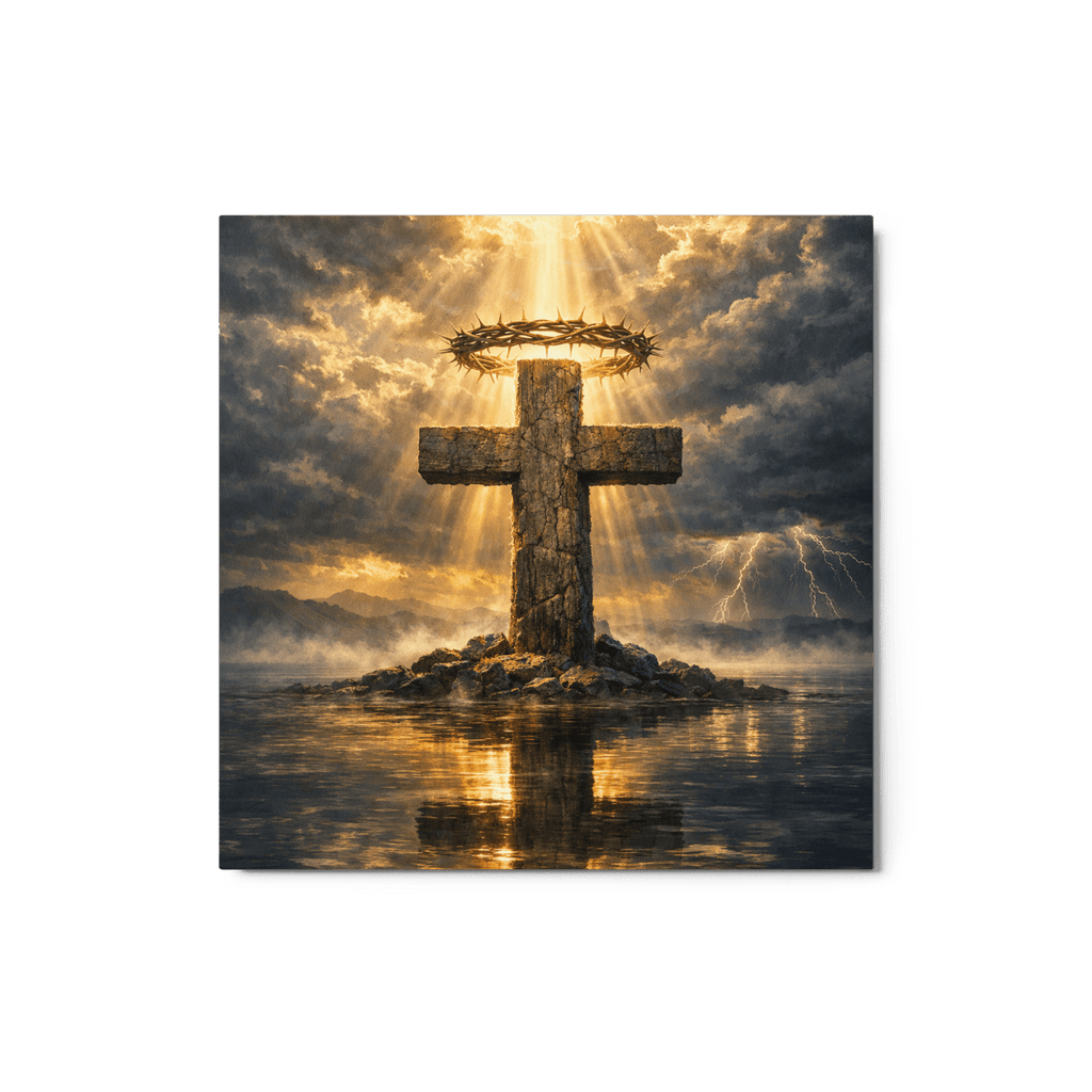 Peace Before the Storm | Philippians 4:7 – KJV Faith Metal Print - KJV Word & Light Threads