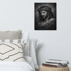 Jesus Our Lord Black & White | Crown of Thorns – KJV Faith Metal Print - KJV Word & Light Threads