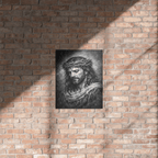 Jesus Our Lord Black & White | Crown of Thorns – KJV Faith Metal Print - KJV Word & Light Threads