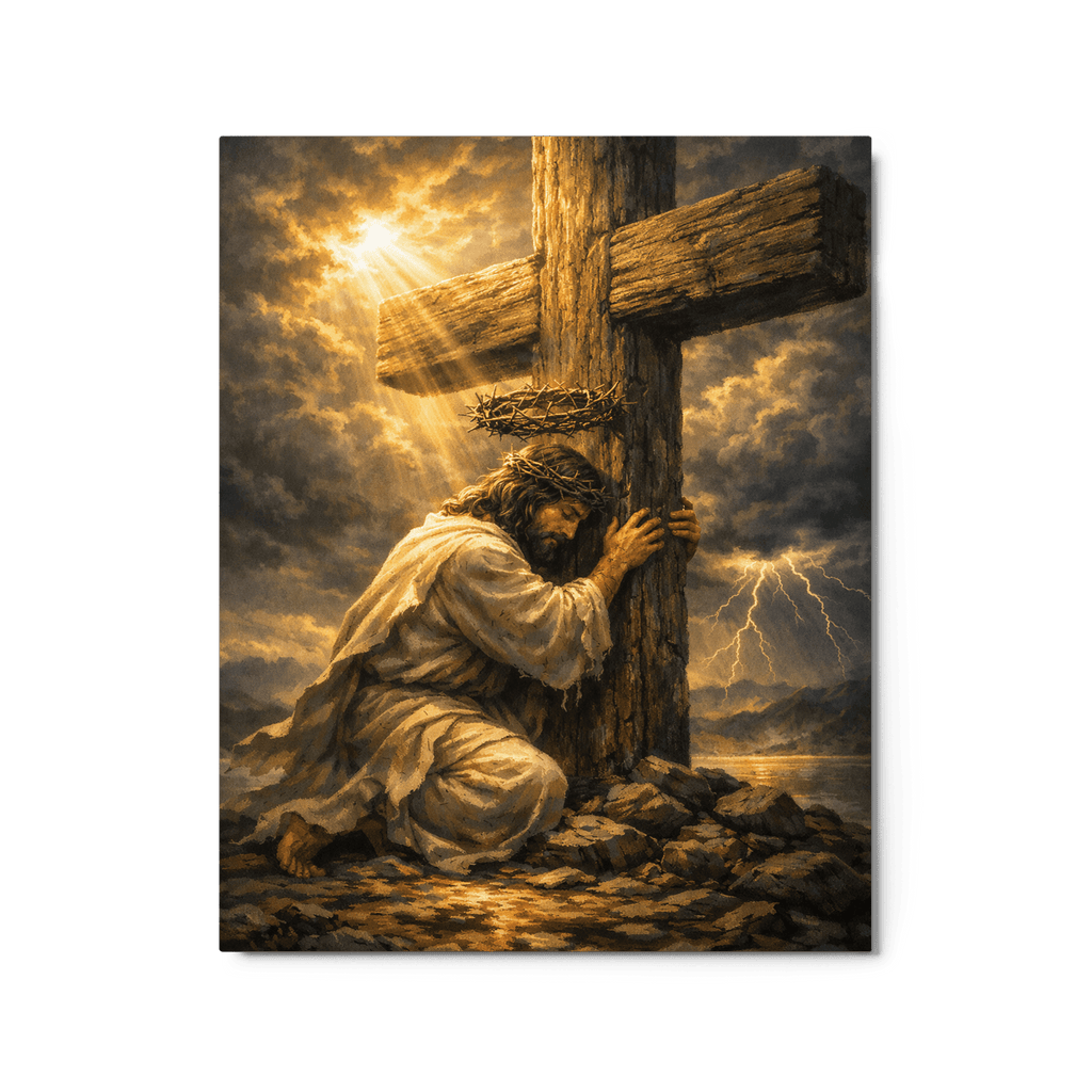 Divine Authority & Transcendence | Crown of Glory – KJV Faith Metal Print - KJV Word & Light Threads