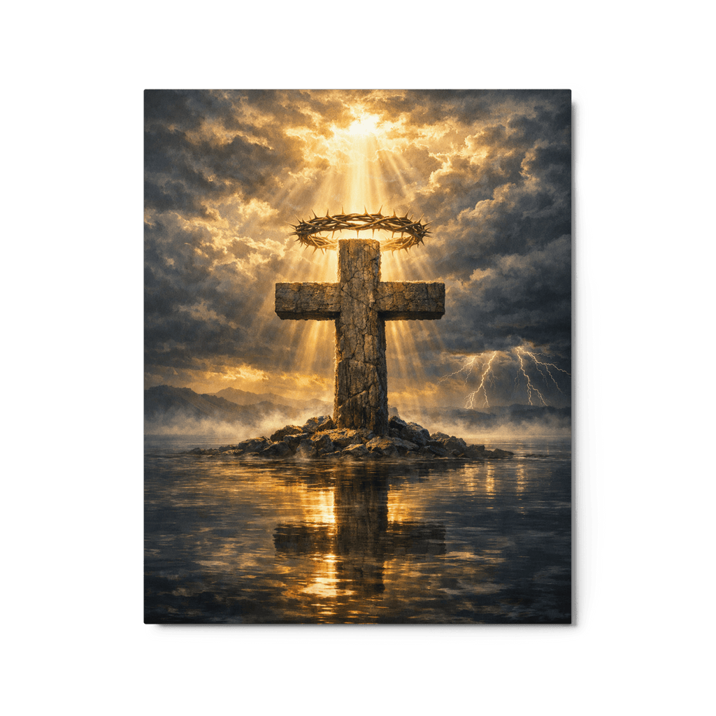 Peace Before the Storm | Philippians 4:7 – KJV Faith Metal Print - KJV Word & Light Threads