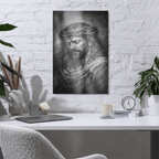 Jesus Our Lord Black & White | Crown of Thorns – KJV Faith Metal Print - KJV Word & Light Threads