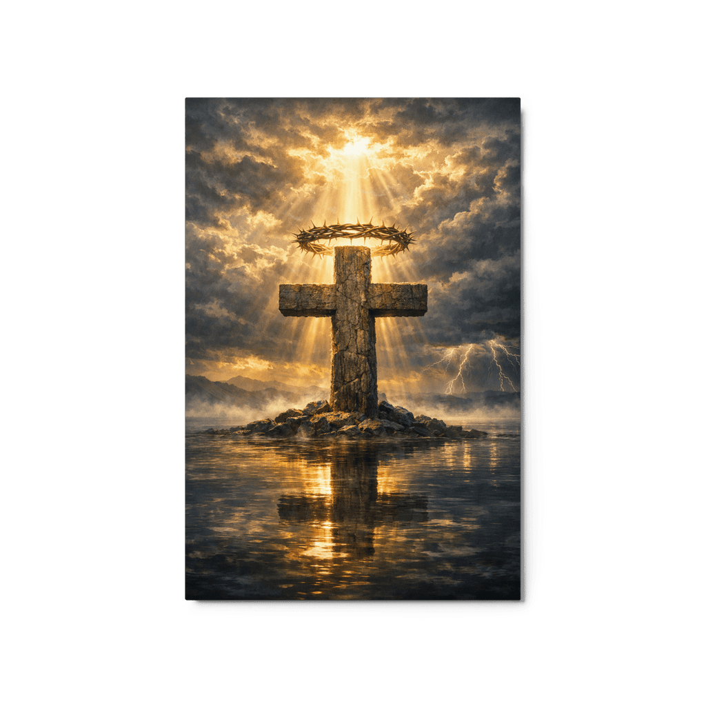 Peace Before the Storm | Philippians 4:7 – KJV Faith Metal Print - KJV Word & Light Threads