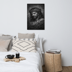 Jesus Our Lord Black & White | Crown of Thorns – KJV Faith Metal Print - KJV Word & Light Threads