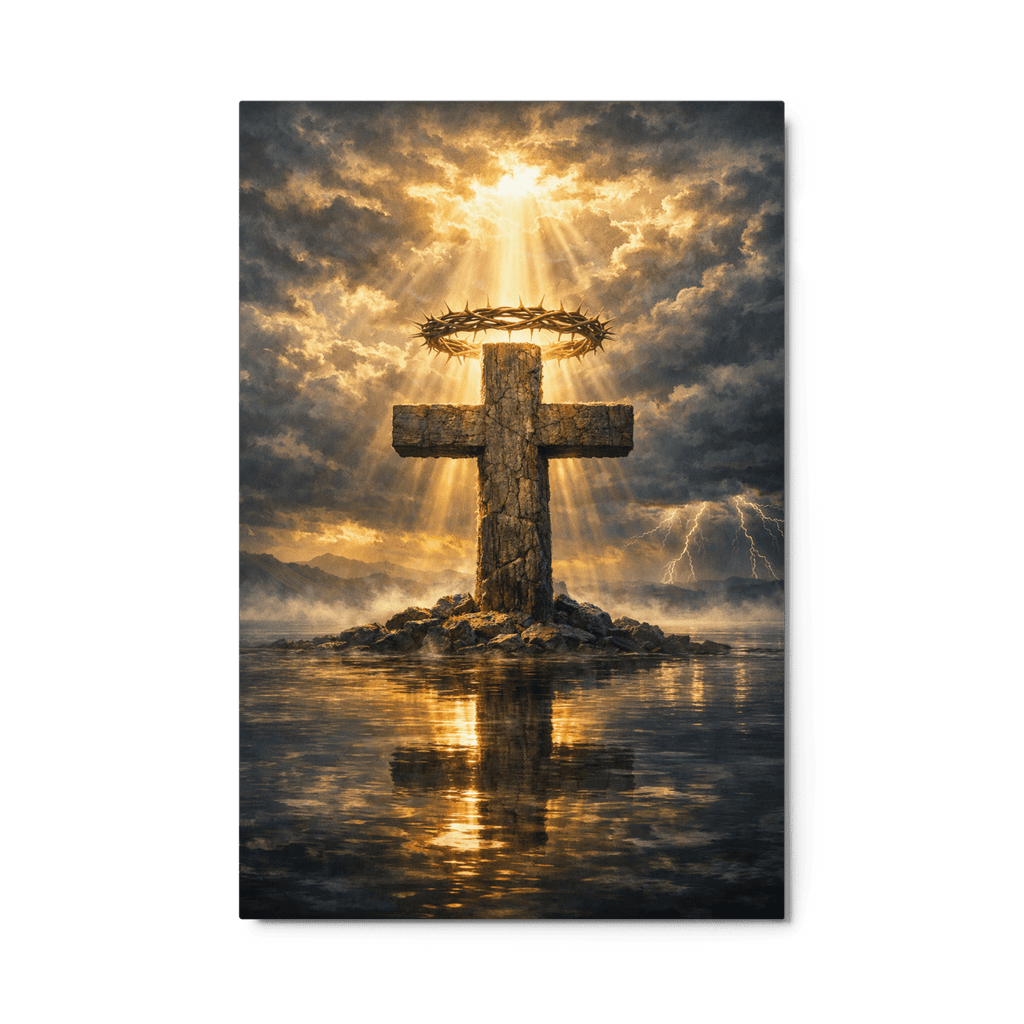 Peace Before the Storm | Philippians 4:7 – KJV Faith Metal Print - KJV Word & Light Threads