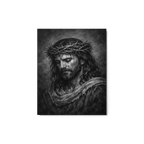 Jesus Our Lord Black & White | Crown of Thorns – KJV Faith Metal Print - KJV Word & Light Threads