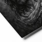 Jesus Our Lord Black & White | Crown of Thorns – KJV Faith Metal Print - KJV Word & Light Threads
