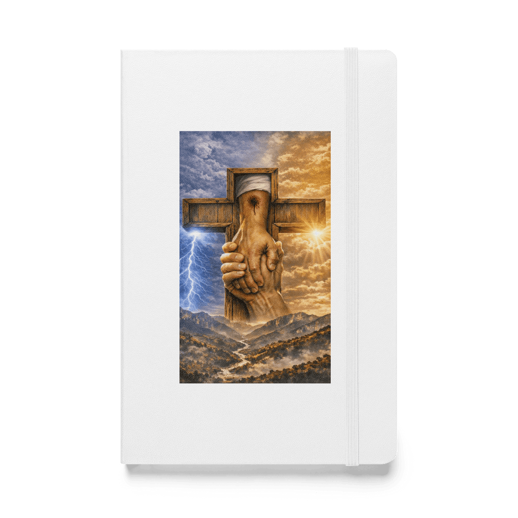 Uphold Thee With Thy Righteous Right Hand – Isaiah 41:10 | KJV Faith Hardcover Notebook - KJV Word & Light Threads