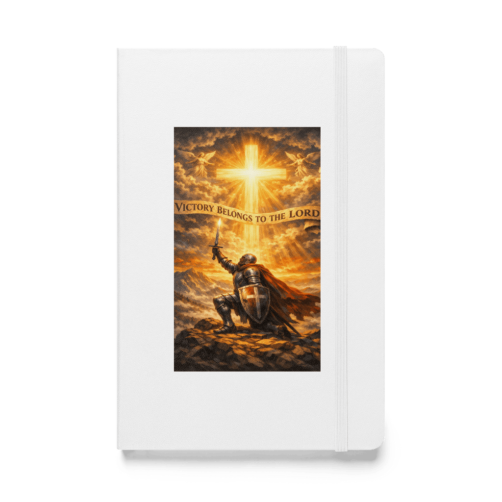 Victory Belongs to the Lord – Proverbs 21:31 | KJV Faith Hardcover Notebook - KJV Word & Light Threads