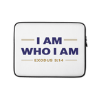 I AM WHO I AM | Exodus 3:14 – KJV Faith Laptop Sleeve - KJV Word & Light Threads