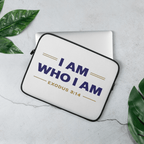 I AM WHO I AM | Exodus 3:14 – KJV Faith Laptop Sleeve - KJV Word & Light Threads
