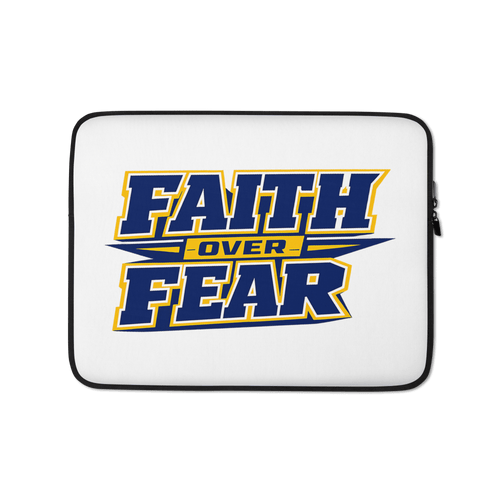 Faith Over Fear | 2 Timothy 1:7 – KJV Faith Laptop Sleeve - KJV Word & Light Threads