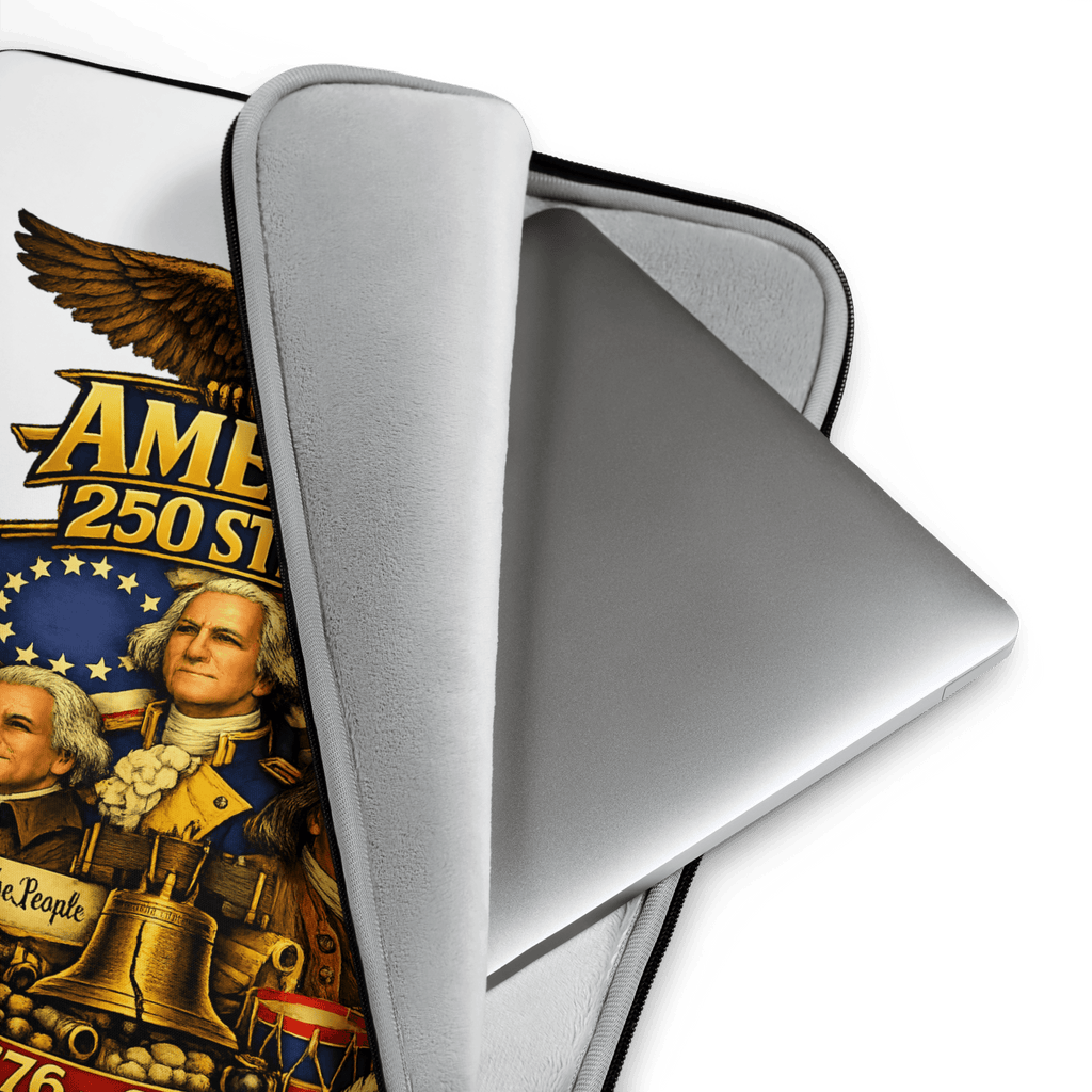America 250 Strong | 1776–2026 – KJV Faith Laptop Sleeve - KJV Word & Light Threads