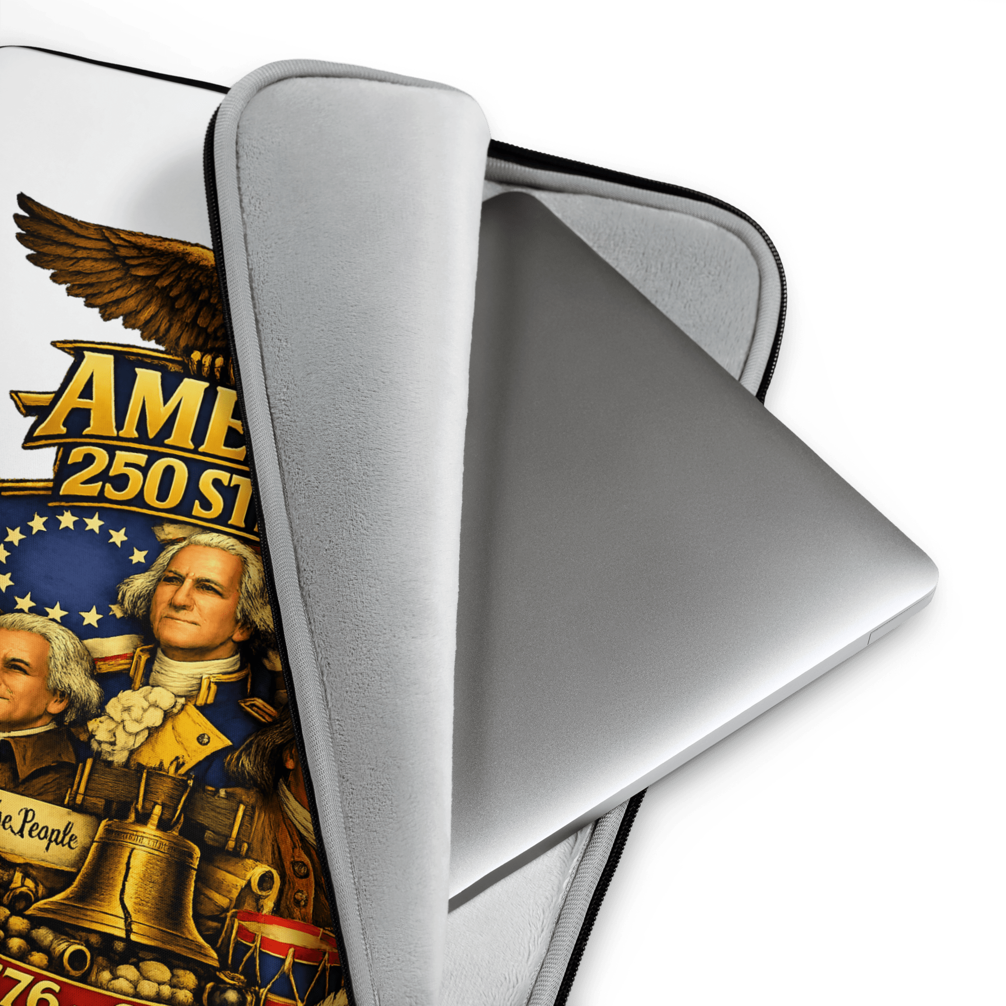 America 250 Strong | 1776–2026 – KJV Faith Laptop Sleeve - KJV Word & Light Threads