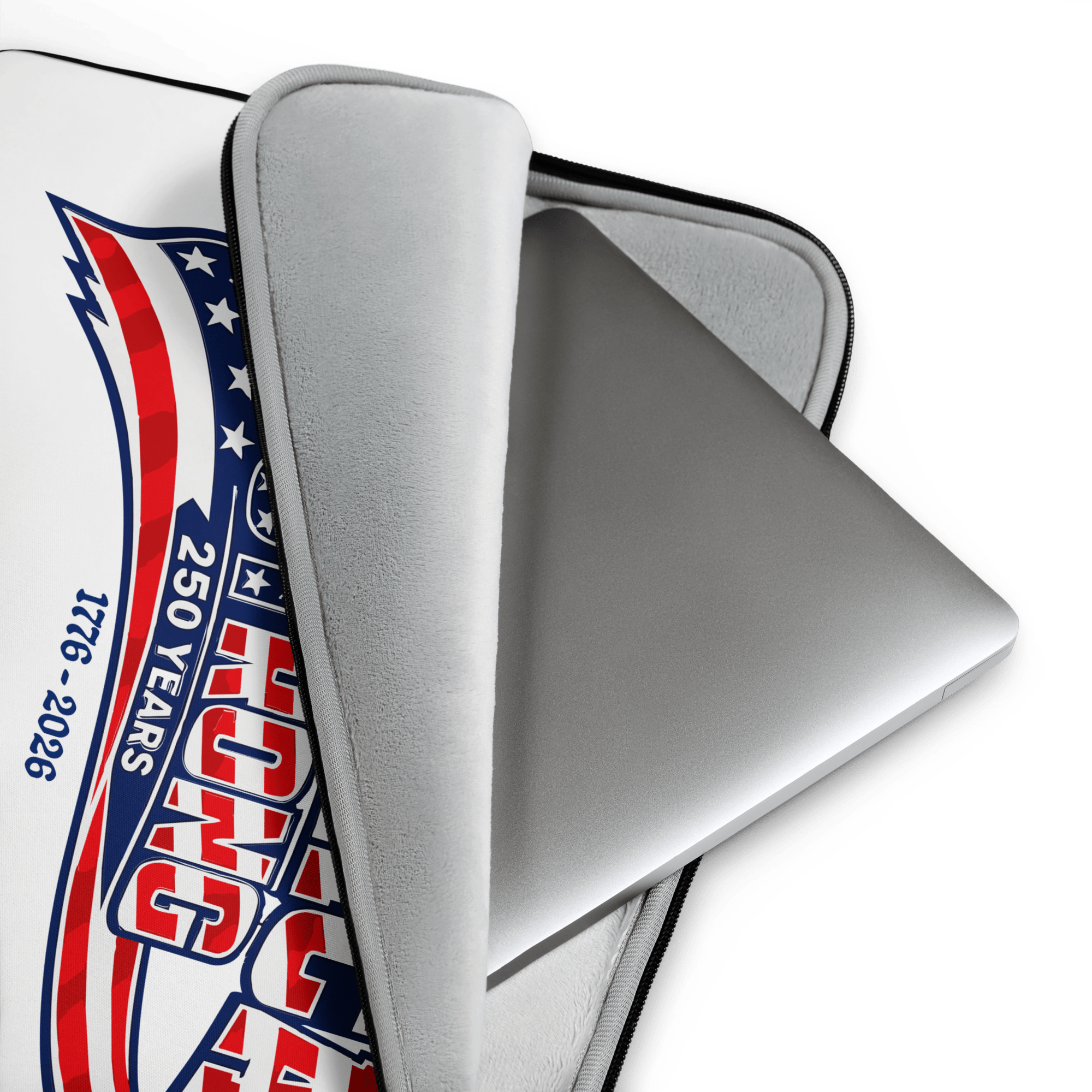 America Strong 250 Years | 1776–2026 – KJV Faith Laptop Sleeve - KJV Word & Light Threads