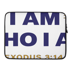 I AM WHO I AM | Exodus 3:14 – KJV Faith Laptop Sleeve - KJV Word & Light Threads