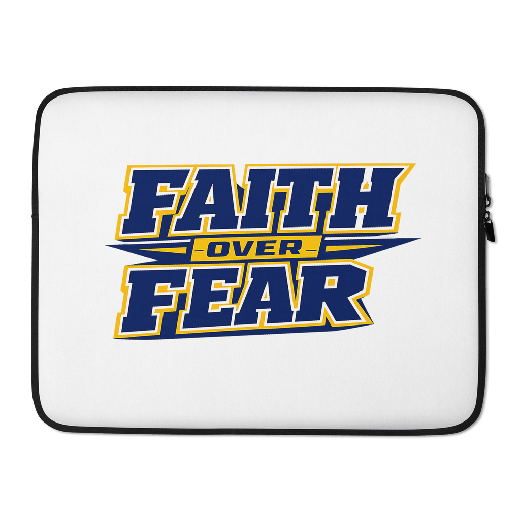 Faith Over Fear | 2 Timothy 1:7 – KJV Faith Laptop Sleeve - KJV Word & Light Threads