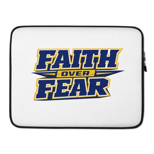 Faith Over Fear | 2 Timothy 1:7 – KJV Faith Laptop Sleeve - KJV Word & Light Threads