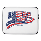 America Strong 250 Years | 1776–2026 – KJV Faith Laptop Sleeve - KJV Word & Light Threads